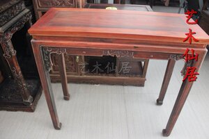 红木交趾黄檀家具/老挝大红酸枝琴案/条案/画案/明清仿古家具