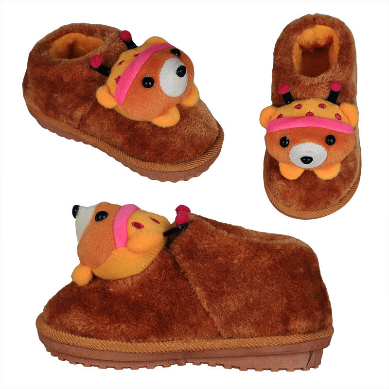 Chaussons enfants en suède pour hiver - semelle caoutchouc - Ref 1034268 Image 1