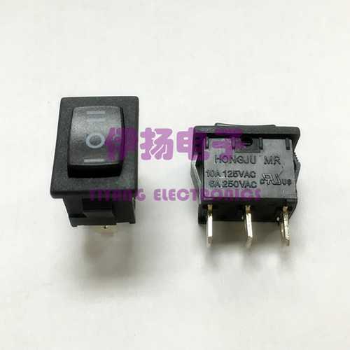 台湾HONGJU进口船型开关 MR-1-138-C6N-BBA 3脚3档KCD1-103 15X21