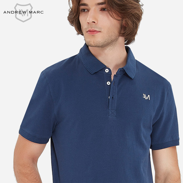 17年夏季款 Marc New York ANDREW MARC 安德鲁马克 纯棉珠地网眼 男式短袖POLO衫 优惠券折后￥79包邮（￥179-100）多色可选