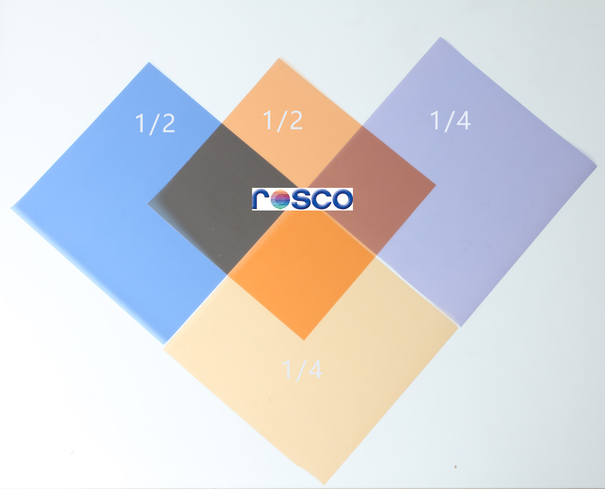 Rosco Cinegel 系列包括 200 多种调色彩色温系列，柔光材料系列，散射工具、获专利的 CalColor 系列，Storaro Selection 和 Cinelux 系统等。Cinegel 在 1970 年便已问世，历经多年的发展和完善，能够满足摄影专业人员的各种工作需求