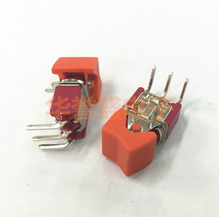 美国C&K 进口船型 钮子 翘板 开关 7101 3脚2档 正弯 卧式 插板