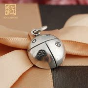 Old silversmith original high-end DIY make 999 pure silver stone pendants boutique-free pure hand-made silver jewelry
