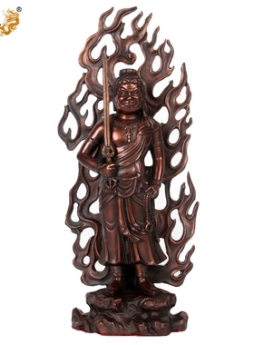 纯铜不动明王摆件属鸡密宗佛像