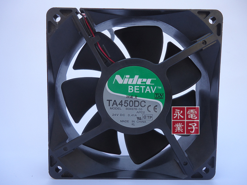 Nidec TA450DC B34978-55/68  24V 0.41A 12CM  大风变频器风扇