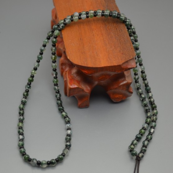 天然水草玛瑙挂绳项链