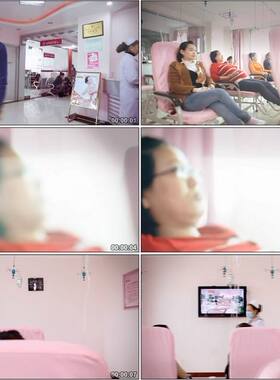 妇科医院服务病人输液护士护理医疗高清实拍视频素材