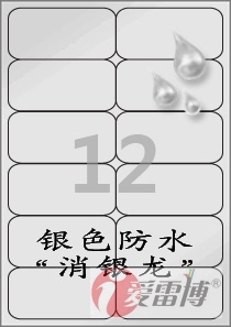 标签纸/A4/不干胶/标签纸/爱雷博/银色PET塑料/CL426SP-100张