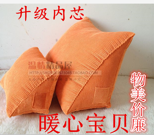 包邮 灯芯绒三角立体靠垫 床头大靠背软包榻榻米靠背椅子汽车腰靠