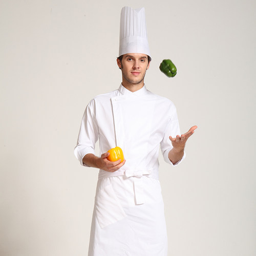 starchef法式厨师服长袖春秋装酒店后厨工作服男女餐厅厨房厨工