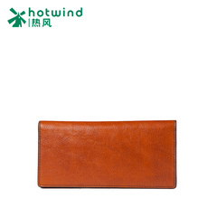 Hot air men's long folded wallet k fashion show first layer leather wallet men's wallet B61M5401