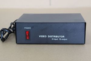 8进16出BNC 监控视频分配器八进十六出摄像机信号分频器 放大增益