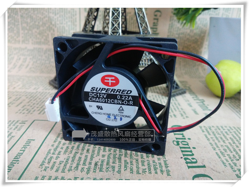 原装千红SUPERRED CHA6012CBN-OA-R 12V 0.22A 6025 电源散热风扇