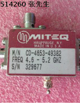 MITEQ CD-4653-49382 4.7-5.2GHz 22dB 射频双向耦合器 带检波器
