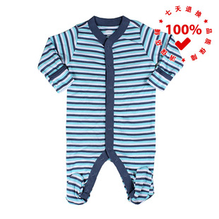 正品老海军OLD NAVY蓝系条纹婴幼儿连体衣长款包屁爬服纯棉哈衣