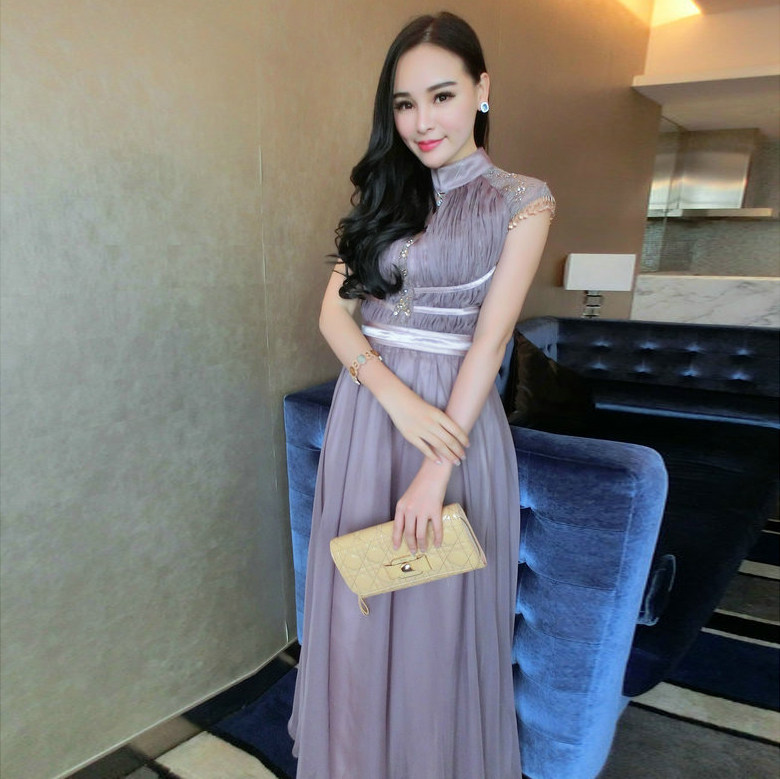 Boutique Women's wear Stand collar Self cultivation Show thin birthday Cocktail party banquet host Annual meeting have more cash than can be accounted for Qi Di Evening dressin the Women's clothing/Boutique , Wedding/Cheongsam/Formal dress , Formal dress/Evening  category - from Buy2taobao.com to provide professional Taobao agent buy service