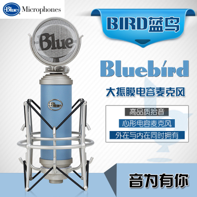 新版-Blue Bluebird蓝鸟电容话筒  K歌YY主播 直播  蓝鸟麦克风