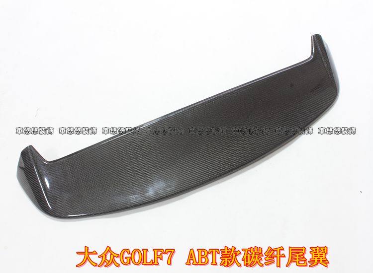 适用于大众高尔夫7 GolLF7改装ABT款碳纤维尾翼顶翼定风翼导流翼