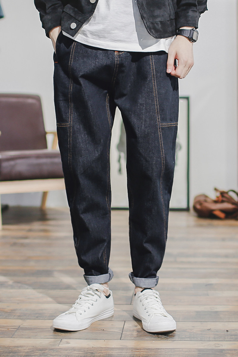 Jeans pour jeunesse droite en vrac en coton pour automne - Ref 1483038 Image 6