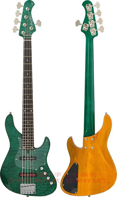 Customized Bacchus GLOBAL Series HWL5-MG5 string electric bass for bass customers