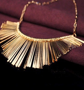 项链2023年新款女个性金色流苏锁骨链百搭配饰品women necklaces