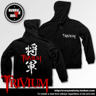 Trivium重金属乐队Shogun 卫衣 CD将军封面印花男女拉链外套帽衫