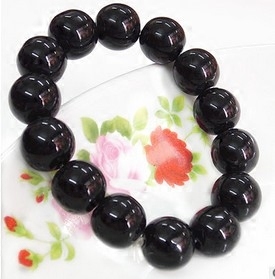 玻璃黑曜石水晶饰品地摊货源佛珠