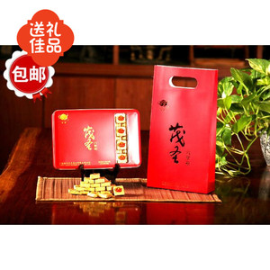 黑茶广西梧州特产茂圣六堡茶十二年陈茶铁盒装小茶砖140g包邮