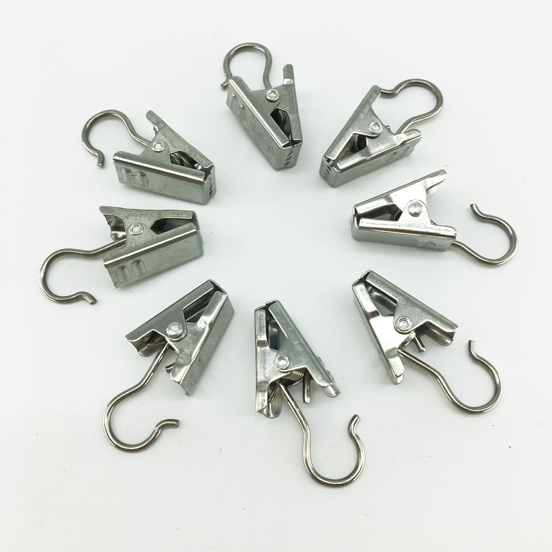 包邮不锈钢窗帘夹子挂钩配件辅料