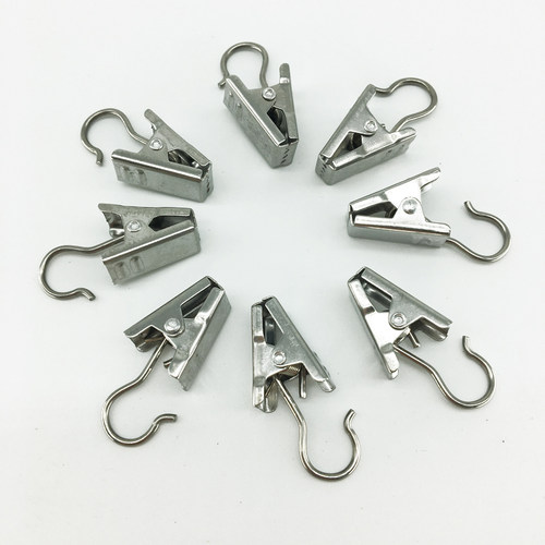 包邮不锈钢窗帘夹子挂钩配件辅料