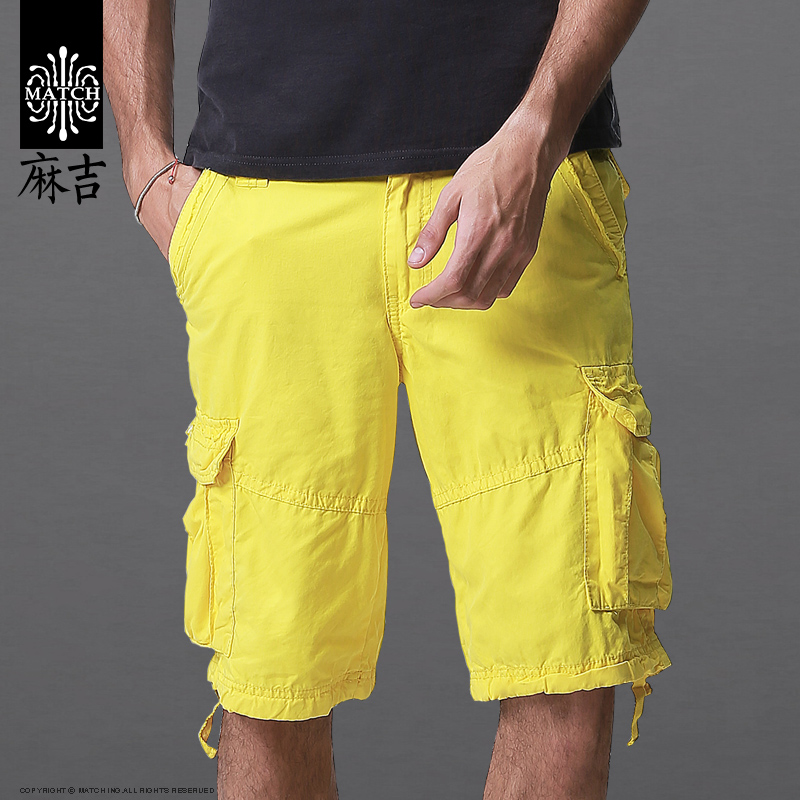 match麻吉工装短裤男大码2017