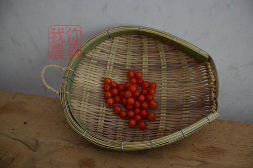 纯手工竹编小筲箕 装菜 淘菜用 装馒头等食品 可放冰箱里 粗糙型
