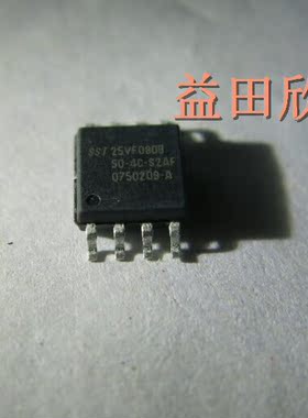 SST25VF080B-50-4C-S2AF闪存8M (1Mx8) 50MHz 2.7-3.6V Commercia