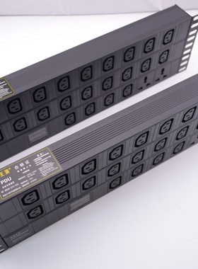 3U24位PDU机柜专用排插座IECC13品字插机柜电源条10A16A32A订制2U