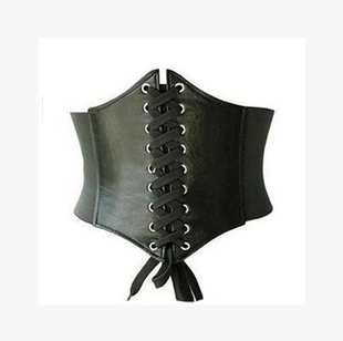 演出服百搭超宽玫红黑色大红色腰封腰带 夜店酒吧歌手DS女DJ舞台装