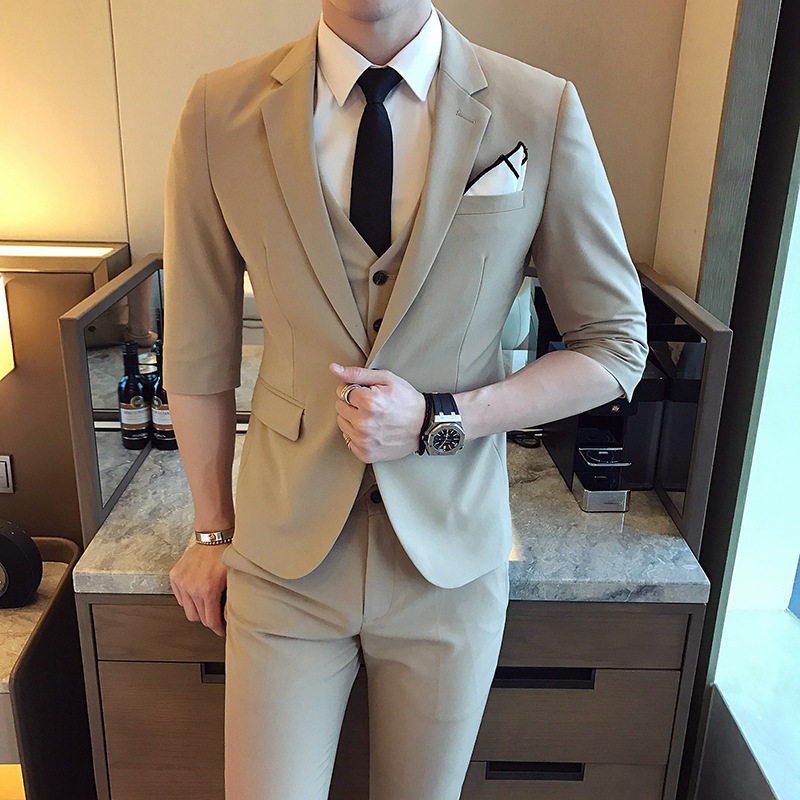 Men's British style business affairs Three Quarter Sleeve Self cultivation man 's suit Three Men's Three Quarter Sleeve man 's suit suitin the Men's clothing, Suits  category - from Buy2taobao.com to provide professional Taobao agent buy service