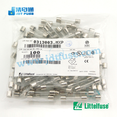 美国力特保险管0313003.MXP玻璃保险丝3A Littelfuse