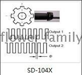 *霍尔转速传感器双通道输出 曲轴位置传感器 塑料外壳YH-104X