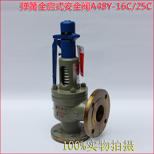 弹簧式锅炉安全阀A48Y-25带扳手全启式铸钢安全阀DN25 dn40