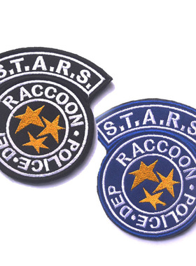 生化危机S.T.A.R.S.浣熊市 刺绣毛面臂章魔术贴 2色