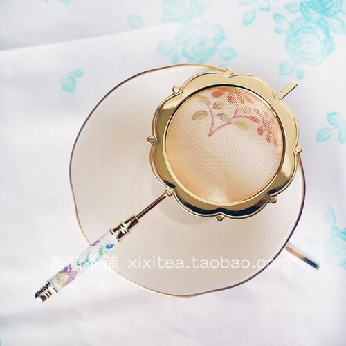 不锈钢镀金茶漏minton