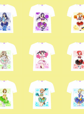 绮丽屋日本动漫周边Love Live!LL大法超大面副应援衫短袖T恤包邮