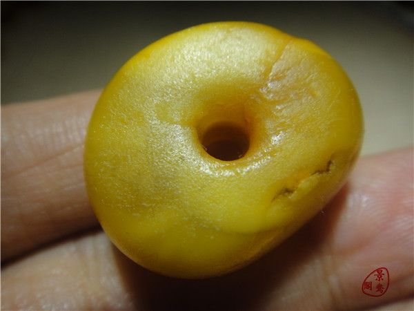 纯天然吊坠平安扣老蜜蜡饼子