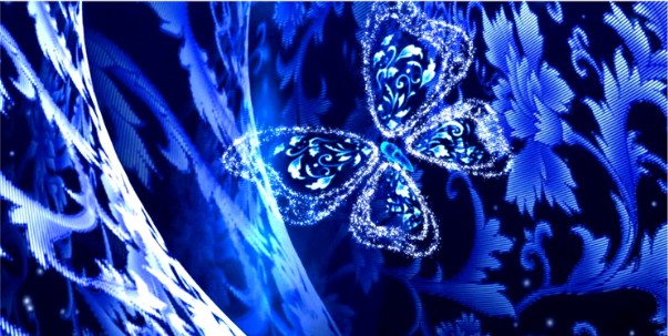 梁山伯祝英台中国风晚会舞台背景LED片头视频素材蝴蝶青花瓷梦幻