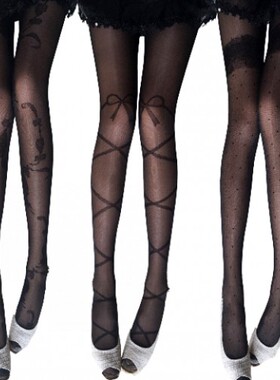 天天特价性感丝袜拼接蕾丝假吊带袜假纹身假长筒提花连裤袜女超薄