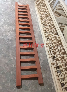 栏杆美人靠长廊寺庙东阳木雕定制