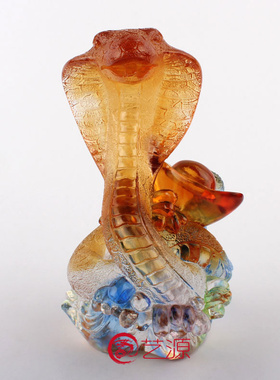 琉璃装饰品朋友礼物刻字生肖蛇