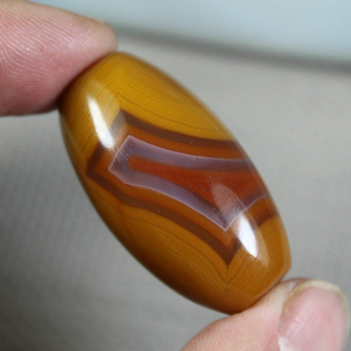 【战国红专营】天然宣化上谷战国红玛瑙精品桶珠吊坠 收藏级罕品