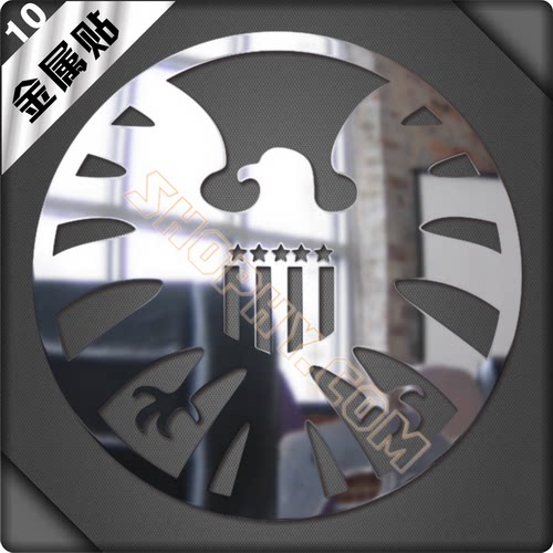 神盾局漫威复仇者美国队长钢铁侠金属贴纸动漫周边手机自行车10