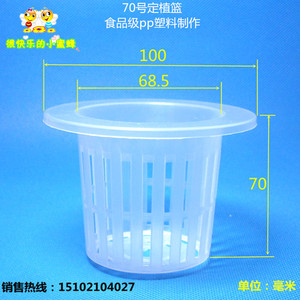 70号定植杯蓝10只 无土栽培 水培水耕蔬菜 种植篮杯圆形 固根器